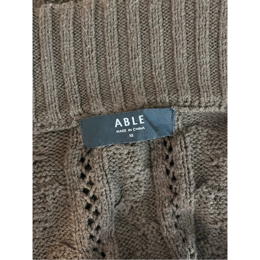 ABLE Ruth Cable Knit Cropped Cardigan - Picture 6 of 11